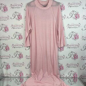 Dress long maxi long sleeves light baby Pink Long Sleeve Dress stretchy